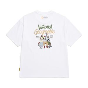 내셔널지오그래픽 N252UTS981 리젠아스킨 그래픽 반팔 티셔츠 WHITE