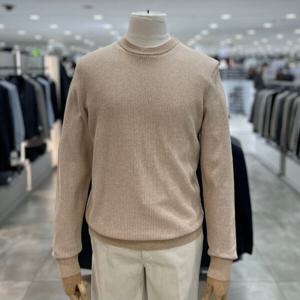 [지오지아]워셔블 베이직 라운드 니트 티셔츠_AAF1ER1102_LOR_DG