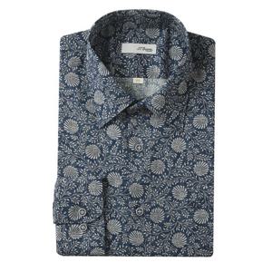 [에스티듀퐁(셔츠)]25SS여름긴팔 식물패턴 캐쥬얼남방 SE5SM11LS122SNY