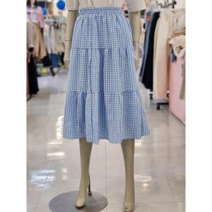 SOUP 세이브존07 체크 티어드 플레어 스커트 VA6SR75