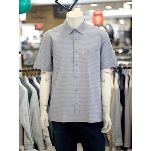 크로커다일 세이브존03 [피에르가르뎅] 남성 여름 잔체크 포켓 반팔 셔츠 APQWS2604GA