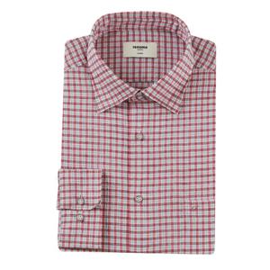 [레노마(셔츠)][레노마]린넨혼방의 서커체크 긴소매 일반핏남방RPSSG1-031PK