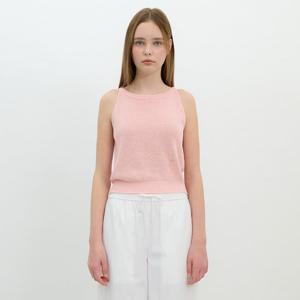 [올리브데올리브]홀터넥 린넨 슬리브리스 니트탑(OH5MP463)