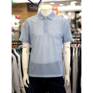 크로커다일 세이브존03 [피에르가르뎅] 남성 여름 하운드투스 프린트 타공 반팔 카라티셔츠 AGPQTS2413A