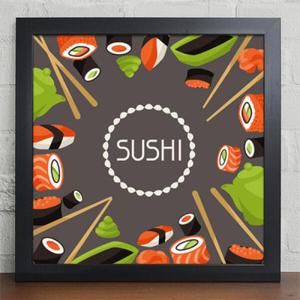 아트박스/꾸밈 cv382-초밥_스시일러스트_인테리어액자