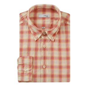 [에스티듀퐁(셔츠)]체크 패턴 남방 슬림핏 긴팔 와이셔츠 (SE5SM21LS346SBU)