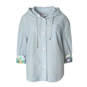 [엠씨]소매 배색 후드 블라우스 C52B070