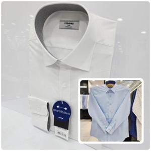 [레노마셔츠]일반핏/노 포켓/스판/카라,소매 안 배색/긴소매 정