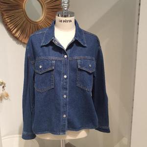 르피타 HC06 블루 데님 셔츠 자켓(다크 블루) L253BSH901