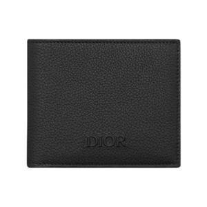 디올 프리베 바이폴드 월렛 디올 아이콘 카프스킨 블랙 2LLBH027KEC-H00N