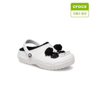[백화점][크록스 본사] 클래식 라인드 아이엠 판다베어 클로그 키즈 초크 블랙 210400-0WX