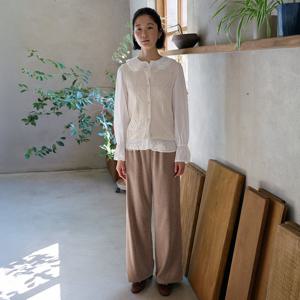 [써스데이아일랜드][KiiiKiii 착용]레이스 믹스 블라우스(T256MBL157W)