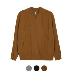 [파파브로] 남성 심플한 케이블 디자인 집업 골프니트 LB-KNG-2409