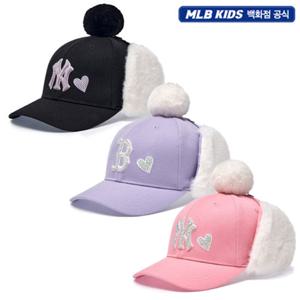 [MLB키즈] JD 하트 스톤 폼폼 귀달이 모자 7FWM44056