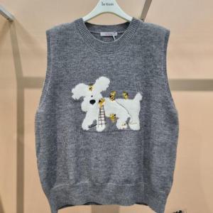 라티움 HC34 부드럽고 착용감좋은 올리 신축성좋은 라운드 니트 조끼 T2533vt06