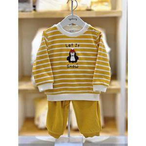 아가방 세이브존02 옐로우 스트라이프맨투맨상하세트 02s753006