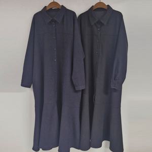 나야홍 / 빅사이즈원피스 V520L510 단추롱라인카라원피스 SM