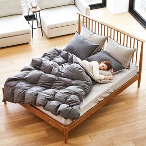 [SS+SS 세탁망] 라뽐므 순면 40수 구스 이불 슈퍼싱글2장+세탁망