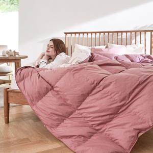 [Q+Q 세탁망] 라뽐므 순면 40수 구스 이불 퀸2장+세탁망