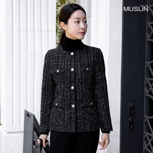 [모슬린]엄마옷 트위드 라운드 숏자켓 515FGH170 마담/중년여성/