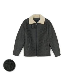 MLB 공용 클래식 모노그램 레더 미드 무스탕 점퍼 (3AJPM0156)