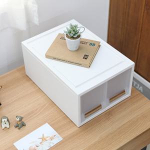 화인 스텝리빙박스 옷장정리함 27(트윈) 반투명 화이트