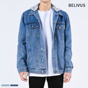 [빌리버스]빌리버스 남성 청자켓 BDT254 남자 데님 후드 간절기