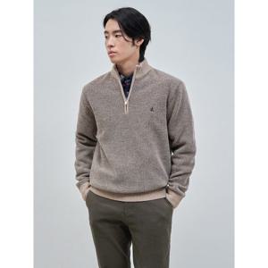 [빈폴멘] 솔리드라이크 반집업 니트  베이지 (BC4X51C53A)