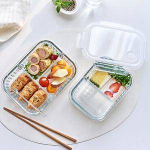 [GS특가]네오플램 웨이브락V 칸칸이 반찬용기 2종(600ml+1L)