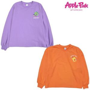 [애플핑크]자수 퍼프소매 크롭 맨투맨 (APK8Q102GS)