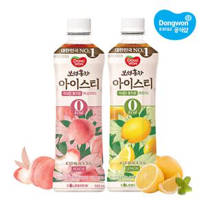 [동원] 보성홍차 아이스티 제로 500ml x12병+얼라이브 제로톡 자몽 400ml 2개 증정 /레몬/복숭아/애플/머스캣/한라봉