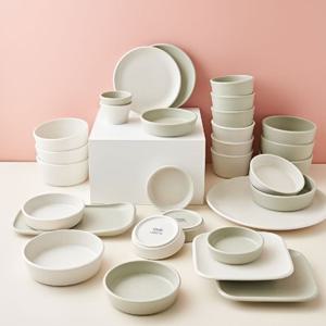 라씨에뜨 오브 솔트베이지&허브그린 믹스 6인 식기 홈세트