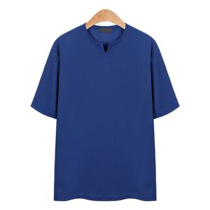 V넥 포인트 스판 코발트 티셔츠CMT004