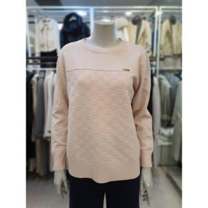 SOUP 여성  브로찌 모자이크 패턴 니트 티 OA1LKT2