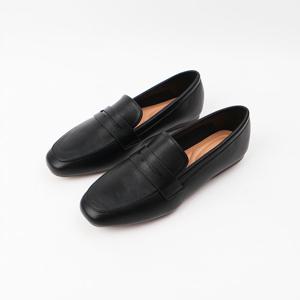 [신난다슈]여성 로퍼 단화 1cm 플랫 구두 슬립온 빅사이즈 발편한 낮은굽 RM24881 블랙