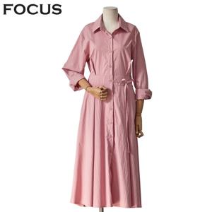 [포커스]베이직 옆 리본 디테일 카라 원피스 (FS4B7OP0109)