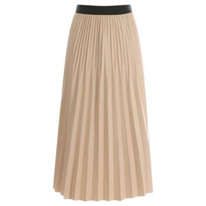 샵앤_ 더블 플리츠 여성 A라인 롱 스커트 H69-WSK-11875-베이지