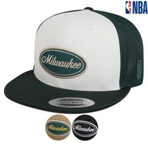 [엔비에이]남여공용 밀워키벅스 메쉬 트러커 스냅백 모자 (N245AP631P)