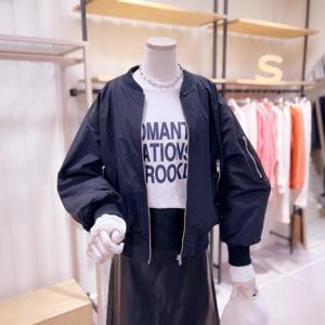 [시에로]  SK1JPF201_하이넥 집업 블루종