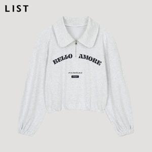 [리스트] 레터링 반집업 칼라 맨투맨_TSJTSO52040_LM