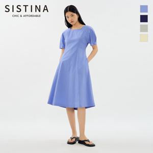 [SISTINA] 인기 스퀘어넥 벌룬 슬리브 원피스_AWWOPO21090