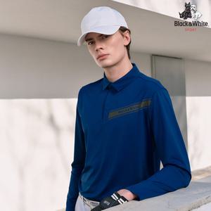 [블랙앤화이트] 남성 솔리드 긴팔 티셔츠 9304GZSN_BLUE GREEN