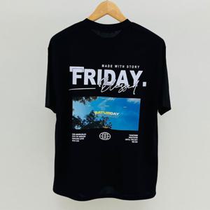 [리빌모아]남자 프라이데이 반팔 티셔츠 RB-TSH-Q023-블랙