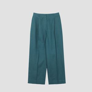 [UNIT]원턱 린넨 캐주얼 팬츠 [UFJWBP289N-DARK GREEN]