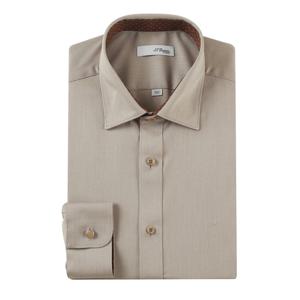 [에스티듀퐁(셔츠)]24FW긴소매 슬림핏셔츠 베이지 TR뱀브원단 데일리룩 SE4FM21LS316SBE