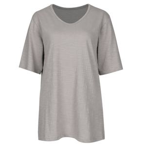 샵앤) 슬럽 면 루즈핏 V넥 반팔티 DAI-WSH-0521-그레이