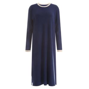 샵앤) 여성 H라인 캐시미어 배색 원피스 FR.B-WDR-1619-네이비