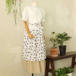 샵앤) 여성 국산 펀칭 플라워 허리 앞치마 ENA-WAP-0760-레드