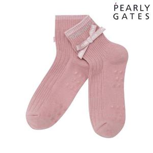 파리게이츠 (521D3SC001PK) 여성 리본 디테일 글리터 중목 양말