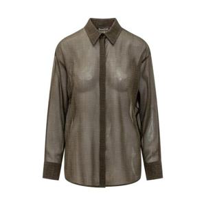 살바토레 페라가모 블라우스 13G356 777868 GREEN